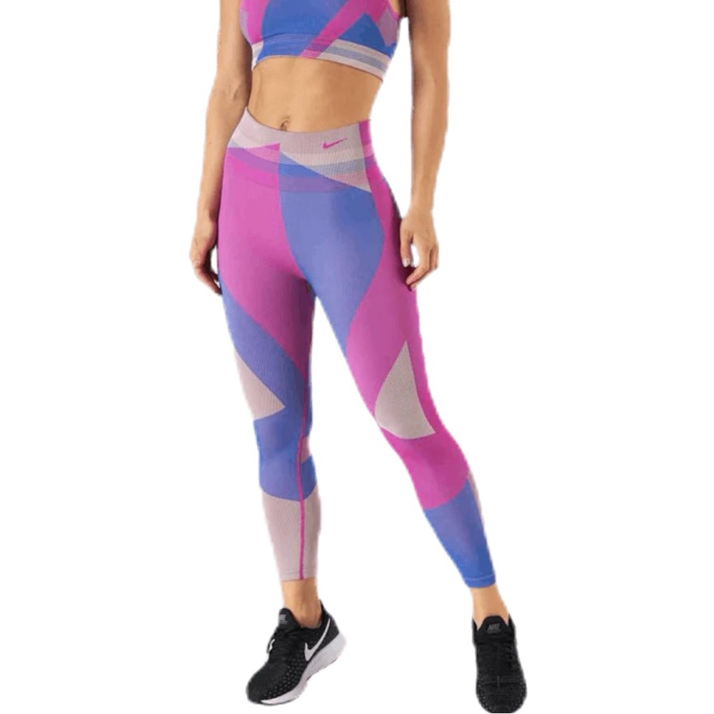 NWT Women's Nike Sculpt Icon Clash 7/8 Seamless Training Leggings